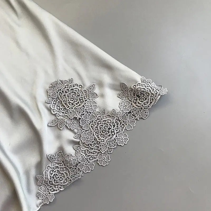Silk Satin Nightdress for Women – Sexy Lace Sleepwear